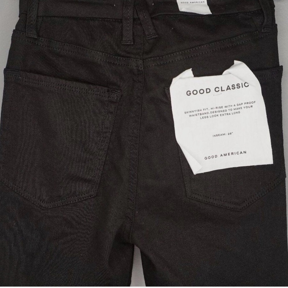 Good American Good Classic Black Jeans- like new - Picture 3 of 12